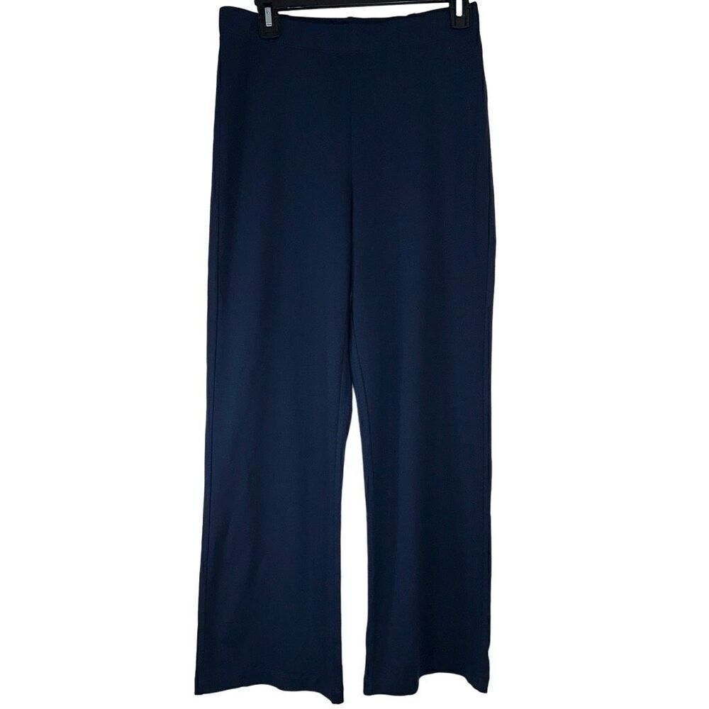 Marla Wynne‎ Navy Blue Soft Knit Hi-Rise Pull On Casual Pants Womens Medium NWT